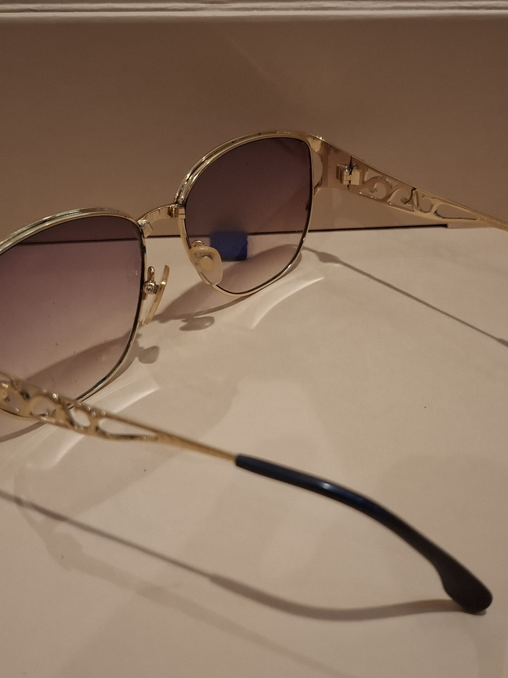 Louis Vuitton Gold Frame Sunglasses with Purple Gradient Lenses